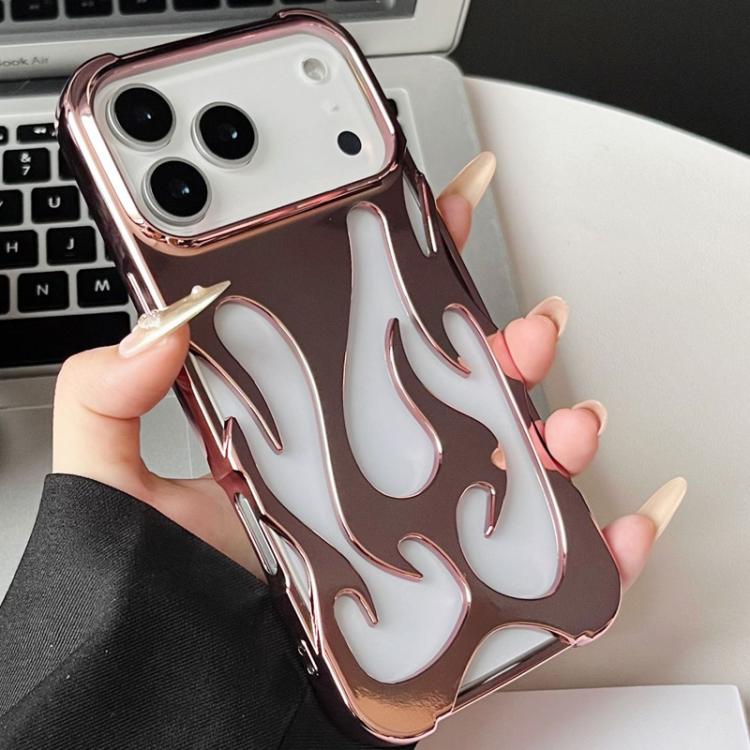 For iPhone 17 Pro Max Flame Hollow Cooling Electroplated TPU Phone Case