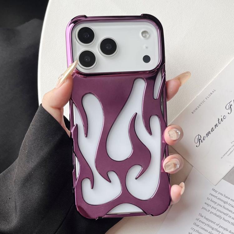 For iPhone Air Flame Hollow Cooling Electroplated TPU Phone Case