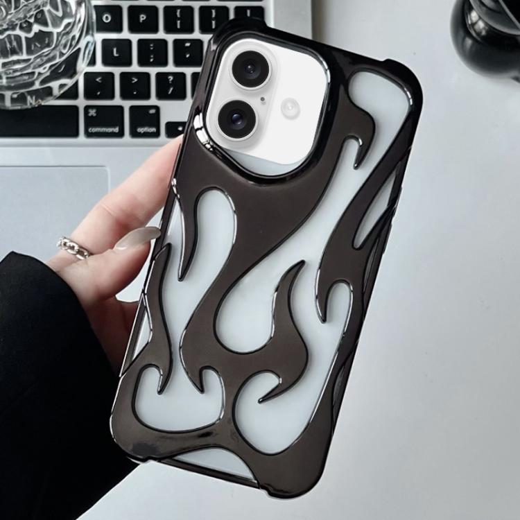 For iPhone 17 Flame Hollow Cooling Electroplated TPU Phone Case