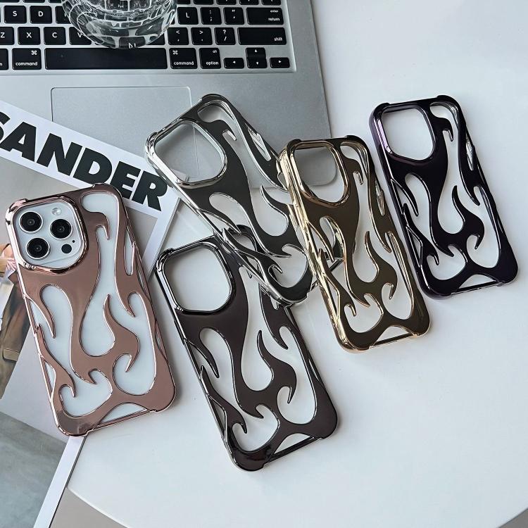 For iPhone 17 Pro Flame Hollow Cooling Electroplated TPU Phone Case