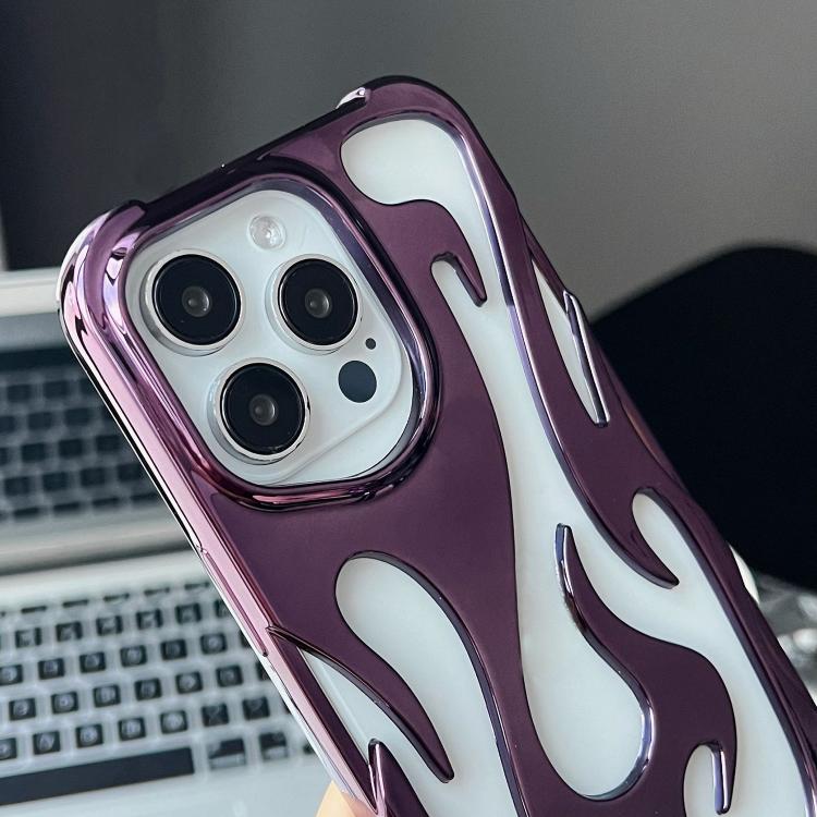 For iPhone 17 Pro Flame Hollow Cooling Electroplated TPU Phone Case