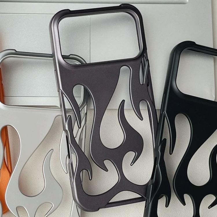 For iPhone 17 Pro Max Flame Hollow Cooling Spray Coated Frosted TPU Phone Case
