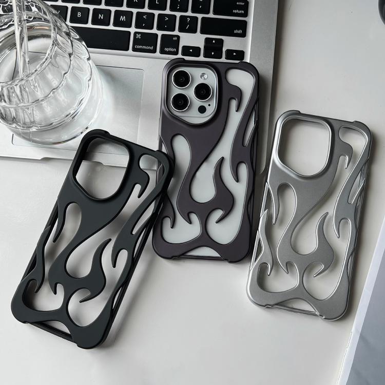 For iPhone 17 Pro Flame Hollow Cooling Spray Coated Frosted TPU Phone Case