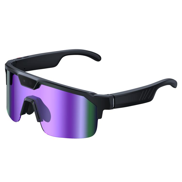 Q01 Outdoor Cycling Smart AI Sports Glasses 8MP Camera - Purple Blue