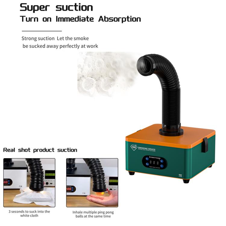 TBK TBK-668 150W Mini Strong Suction Smoke Purifier, Plug:UK Plug