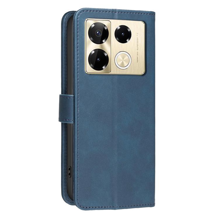 For Infinix Note 40 Pro 4G / 5G Solid Color Calfskin Texture RFID Vegan Leather Phone Case