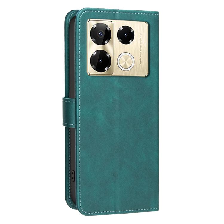 For Infinix Note 40 Pro 4G / 5G Solid Color Calfskin Texture RFID Vegan Leather Phone Case