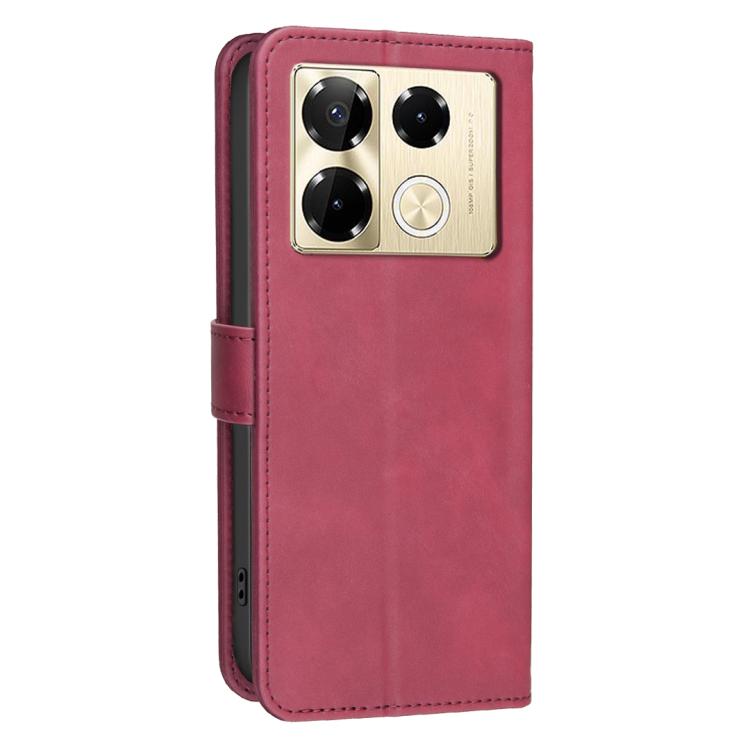 For Infinix Note 40 Pro 4G / 5G Solid Color Calfskin Texture RFID Vegan Leather Phone Case