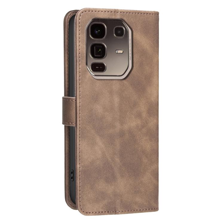 For Infinix Note 50 Pro+ 5G Solid Color Calfskin Texture RFID Vegan Leather Phone Case