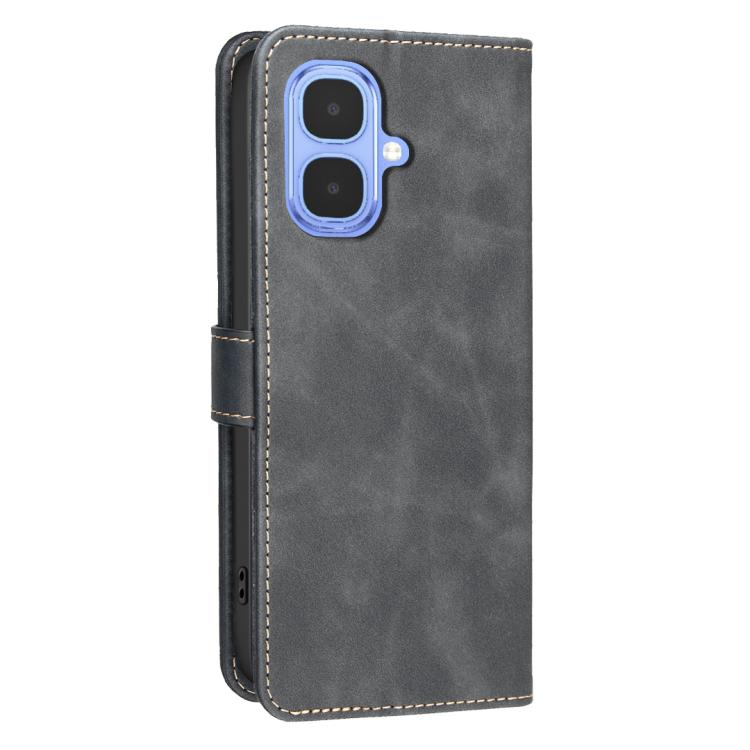 For Infinix Smart 10 4G / Spark 40C Solid Color Calfskin Texture RFID Vegan Leather Phone Case
