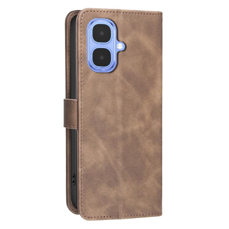 For Infinix Smart 10 4G / Spark 40C Solid Color Calfskin Texture RFID Vegan Leather Phone Case