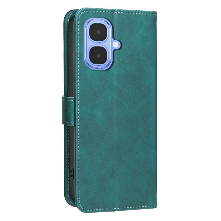 For Infinix Smart 10 4G / Spark 40C Solid Color Calfskin Texture RFID Vegan Leather Phone Case