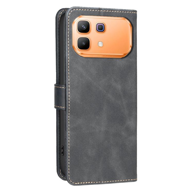 For Infinix Note 60 5G / 60 Pro 5G Solid Color Calfskin Texture RFID Vegan Leather Phone Case