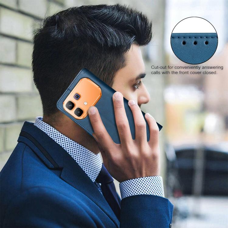 For Infinix Note 60 5G / 60 Pro 5G Solid Color Calfskin Texture RFID Vegan Leather Phone Case