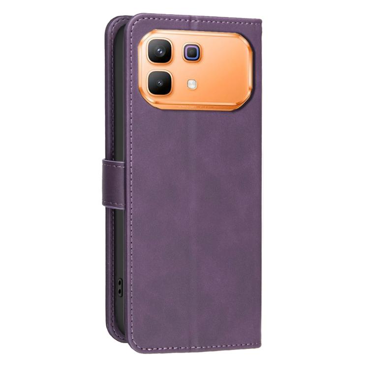 For Infinix Note 60 5G / 60 Pro 5G Solid Color Calfskin Texture RFID Vegan Leather Phone Case