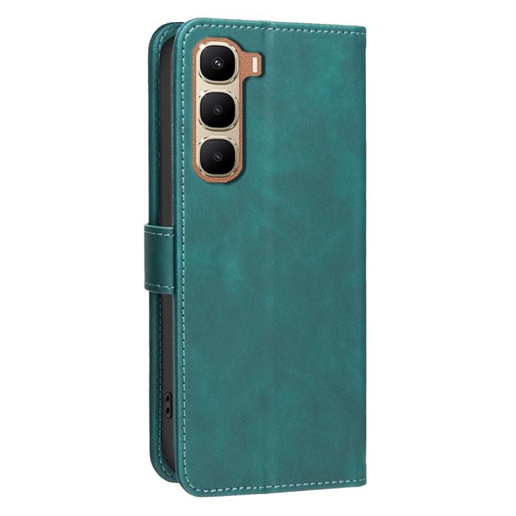 For Infinix Hot 70 5G Solid Color Calfskin Texture RFID Vegan Leather Phone Case
