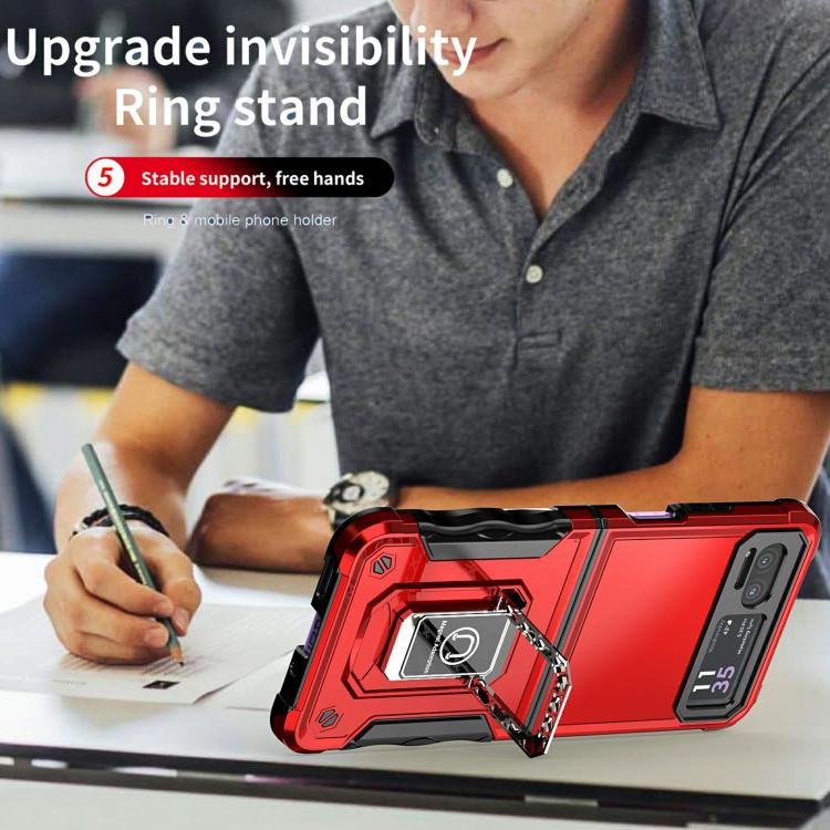For Motorola Razr 40 Non-slip Shockproof Armor Phone Case with Ring Holder