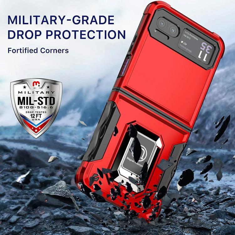 For Motorola Razr 40 Non-slip Shockproof Armor Phone Case with Ring Holder
