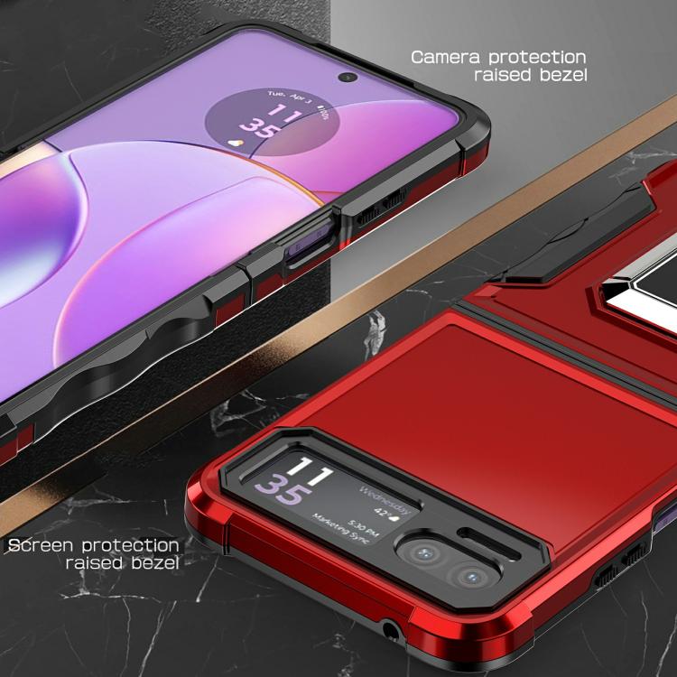 For Motorola Razr 40 Non-slip Shockproof Armor Phone Case with Ring Holder