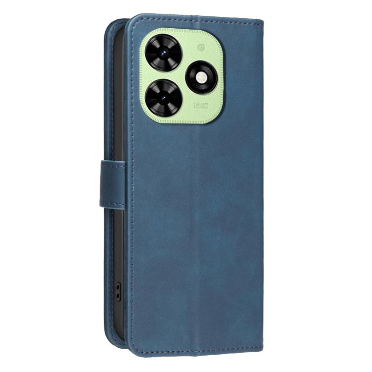 For Tecno Spark Go 2024 / 20C / Pop 8 Solid Color Calfskin Texture RFID Vegan Leather Phone Case