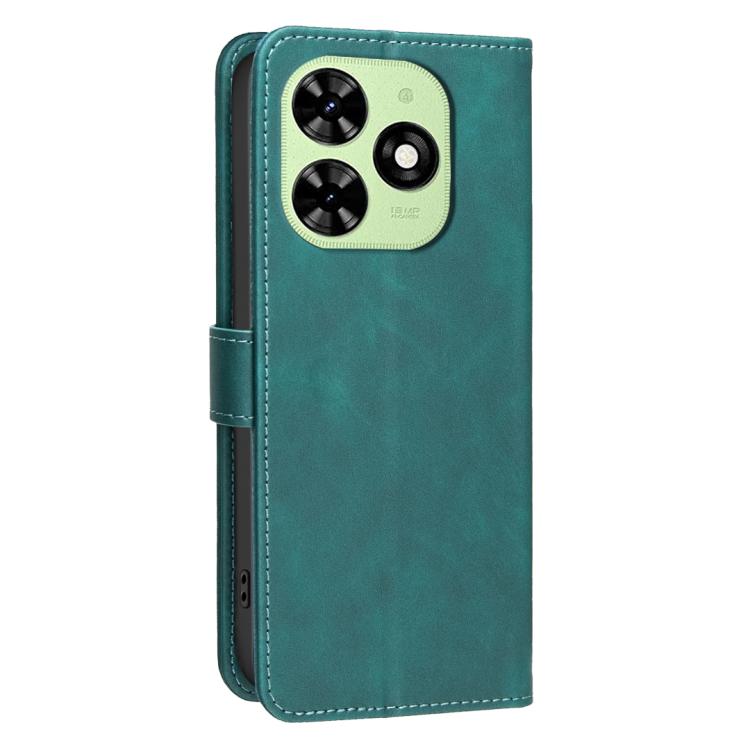 For Tecno Spark Go 2024 / 20C / Pop 8 Solid Color Calfskin Texture RFID Vegan Leather Phone Case