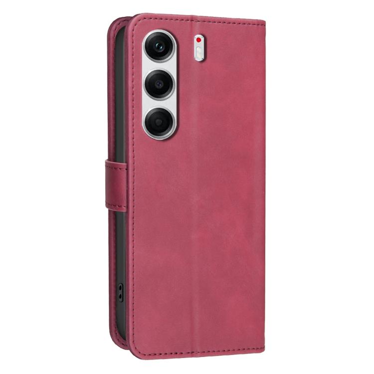 For Tecno Camon 40 Pro 4G Solid Color Calfskin Texture RFID Vegan Leather Phone Case