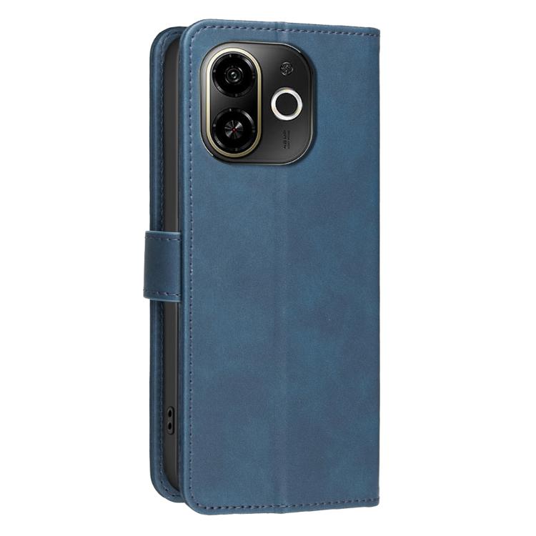 For Tecno Pop 9 5G / Spark 30C 5G Solid Color Calfskin Texture RFID Vegan Leather Phone Case