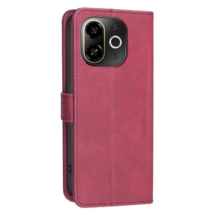 For Tecno Pop 9 5G / Spark 30C 5G Solid Color Calfskin Texture RFID Vegan Leather Phone Case