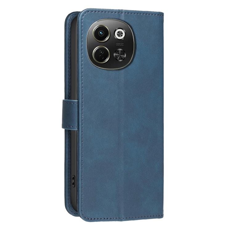 For Tecno Pova 6 Neo 5G / Spark 30 5G Solid Color Calfskin Texture RFID Vegan Leather Phone Case