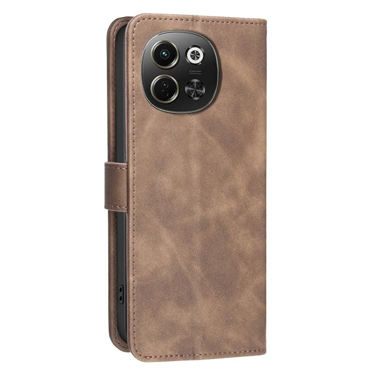 For Tecno Pova 6 Neo 5G / Spark 30 5G Solid Color Calfskin Texture RFID Vegan Leather Phone Case