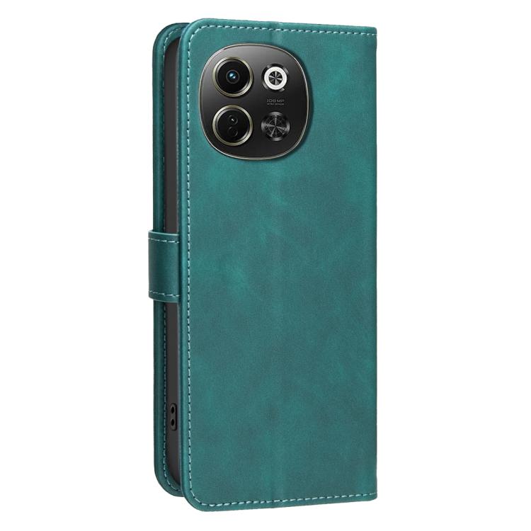 For Tecno Pova 6 Neo 5G / Spark 30 5G Solid Color Calfskin Texture RFID Vegan Leather Phone Case