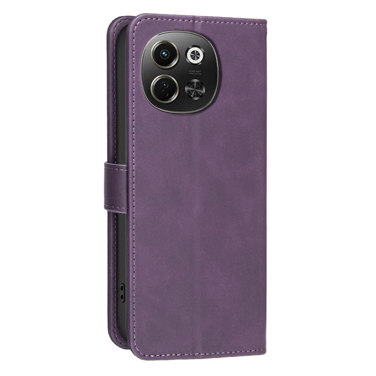 For Tecno Pova 6 Neo 5G / Spark 30 5G Solid Color Calfskin Texture RFID Vegan Leather Phone Case