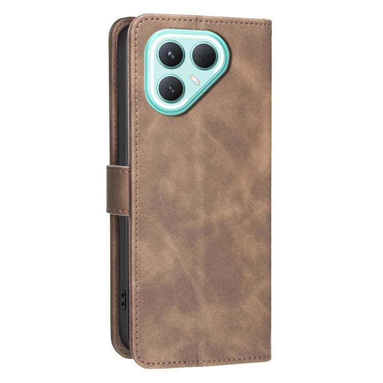 For Tecno Pova 7 Pro 5G Solid Color Calfskin Texture RFID Vegan Leather Phone Case