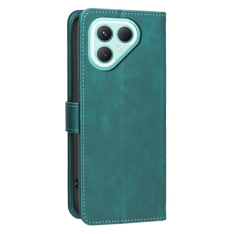 For Tecno Pova 7 Pro 5G Solid Color Calfskin Texture RFID Vegan Leather Phone Case