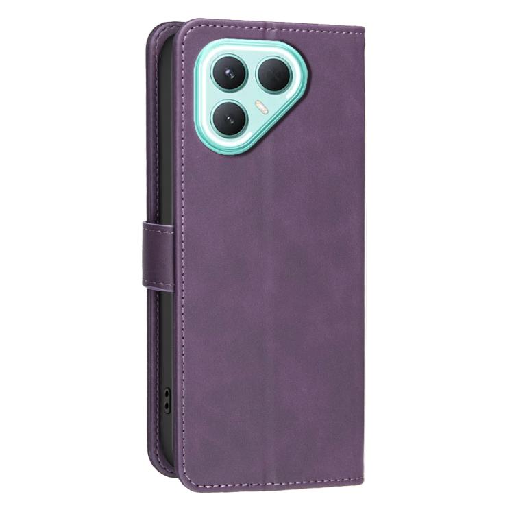 For Tecno Pova 7 Pro 5G Solid Color Calfskin Texture RFID Vegan Leather Phone Case