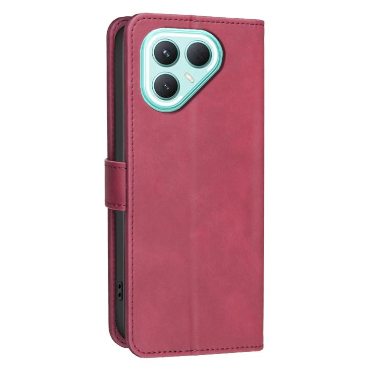 For Tecno Pova 7 Pro 5G Solid Color Calfskin Texture RFID Vegan Leather Phone Case
