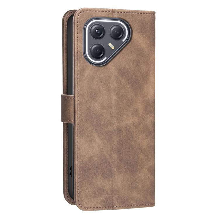 For Tecno Pova 7 Ultra 5G Solid Color Calfskin Texture RFID Vegan Leather Phone Case
