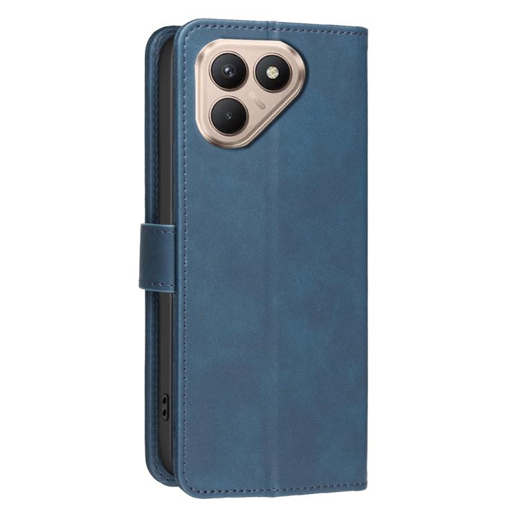 For Tecno Pova 7 4G Solid Color Calfskin Texture RFID Vegan Leather Phone Case