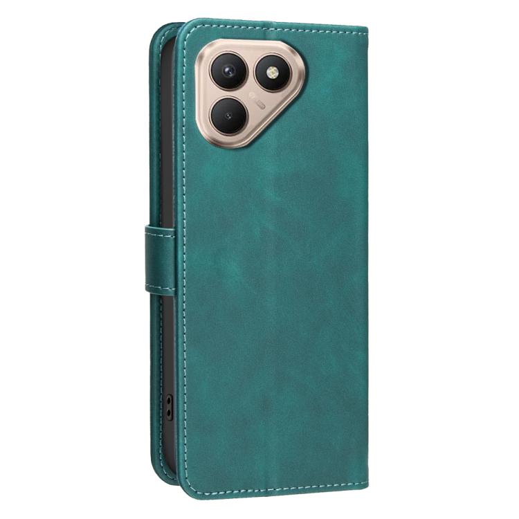 For Tecno Pova 7 4G Solid Color Calfskin Texture RFID Vegan Leather Phone Case