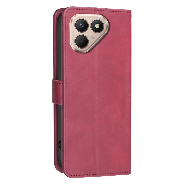For Tecno Pova 7 4G Solid Color Calfskin Texture RFID Vegan Leather Phone Case