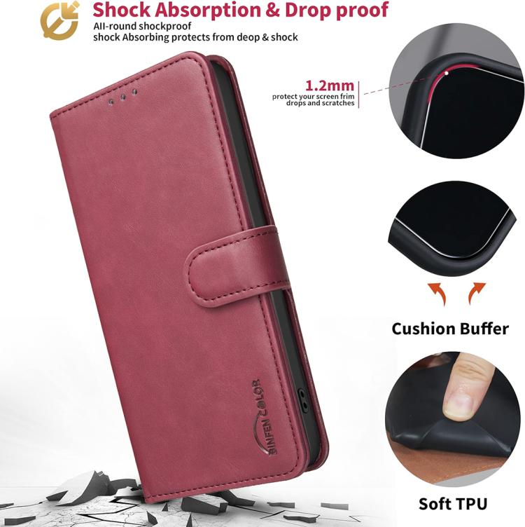 For Tecno Pova 7 4G Solid Color Calfskin Texture RFID Vegan Leather Phone Case