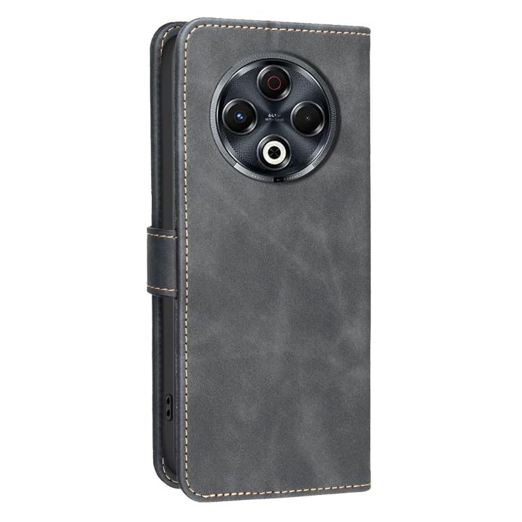 For Tecno Spark 30 4G Solid Color Calfskin Texture RFID Vegan Leather Phone Case