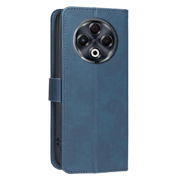 For Tecno Spark 30 4G Solid Color Calfskin Texture RFID Vegan Leather Phone Case