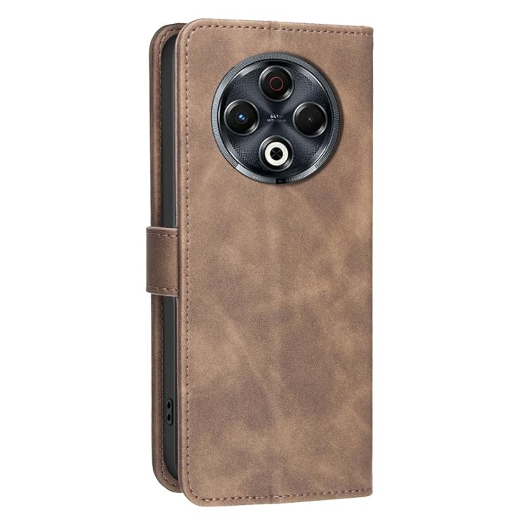 For Tecno Spark 30 4G Solid Color Calfskin Texture RFID Vegan Leather Phone Case