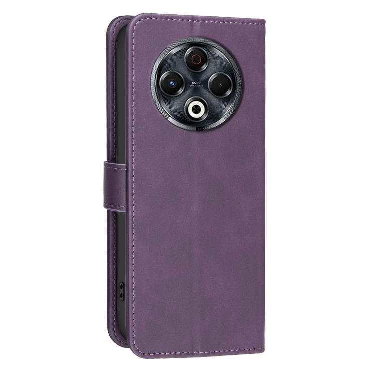 For Tecno Spark 30 4G Solid Color Calfskin Texture RFID Vegan Leather Phone Case