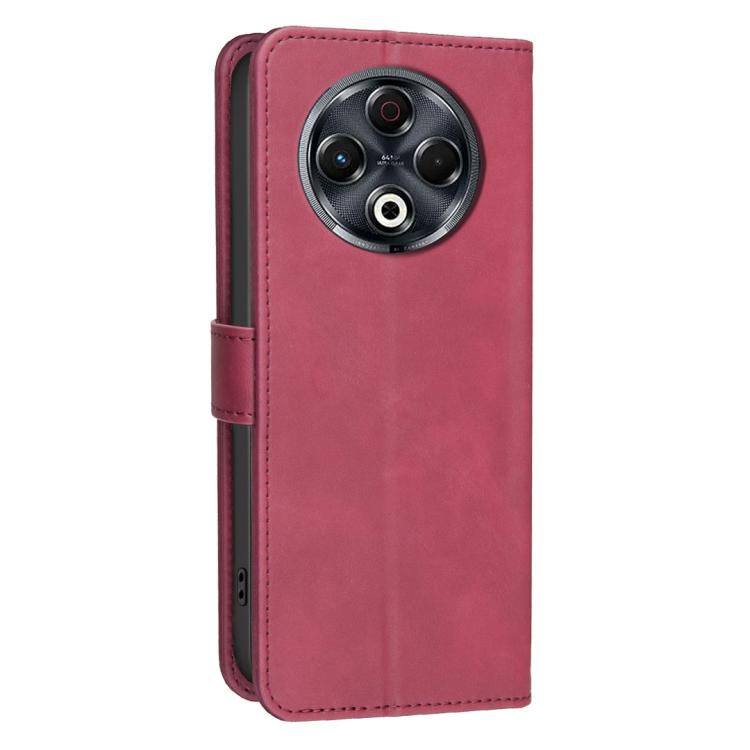 For Tecno Spark 30 4G Solid Color Calfskin Texture RFID Vegan Leather Phone Case