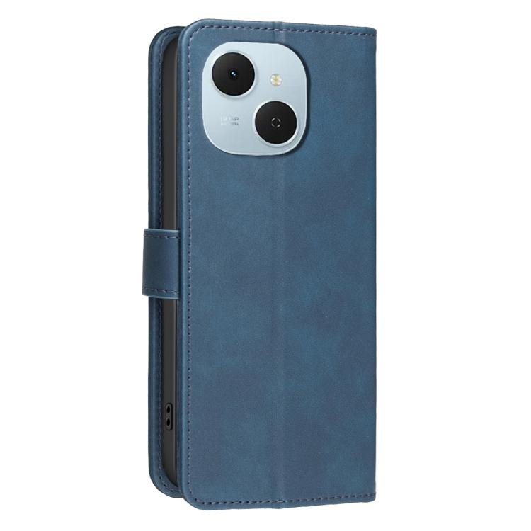For Tecno Spark 40C Solid Color Calfskin Texture RFID Vegan Leather Phone Case