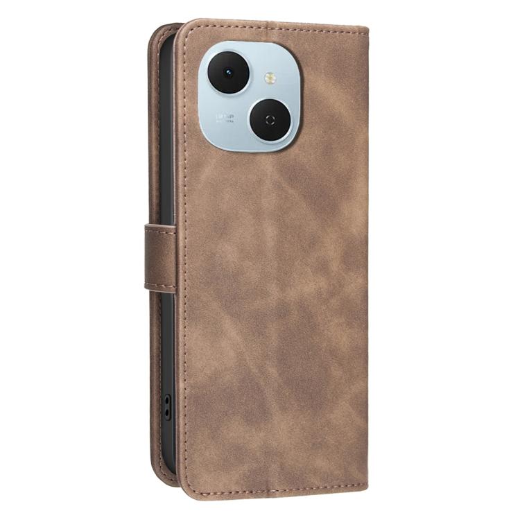 For Tecno Spark 40C Solid Color Calfskin Texture RFID Vegan Leather Phone Case