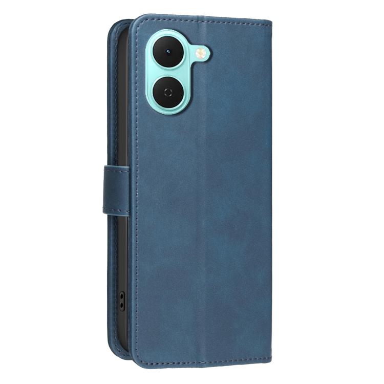 For Tecno Spark Go 3 Solid Color Calfskin Texture RFID Vegan Leather Phone Case
