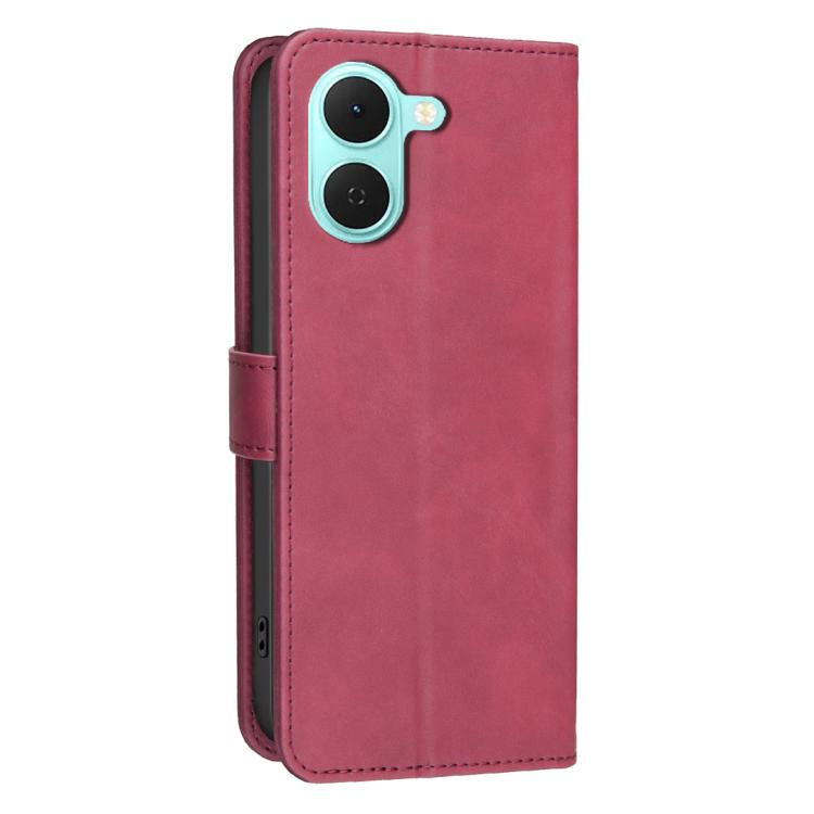 For Tecno Spark Go 3 Solid Color Calfskin Texture RFID Vegan Leather Phone Case